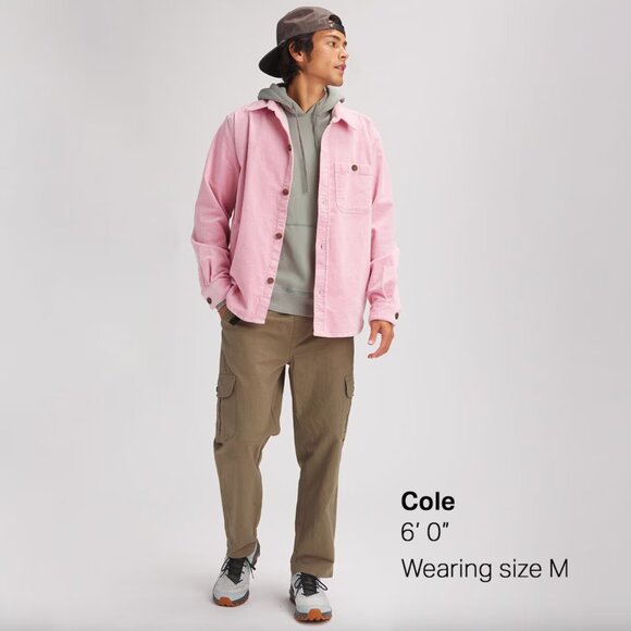 ⬇️ Stoic Corduroy Overshirt - Men's in Pink Size Medium - Picture 2 of 12